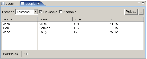 imported dataset